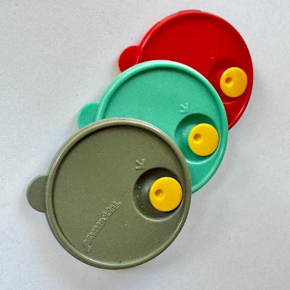 Magnet by Tupperware, Miniature Lids, Vintage